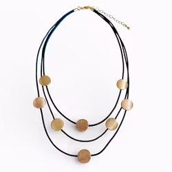 Guldplättar på läderband