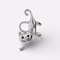 Sötaste katten - Earcuff i silver, säljs styckvis