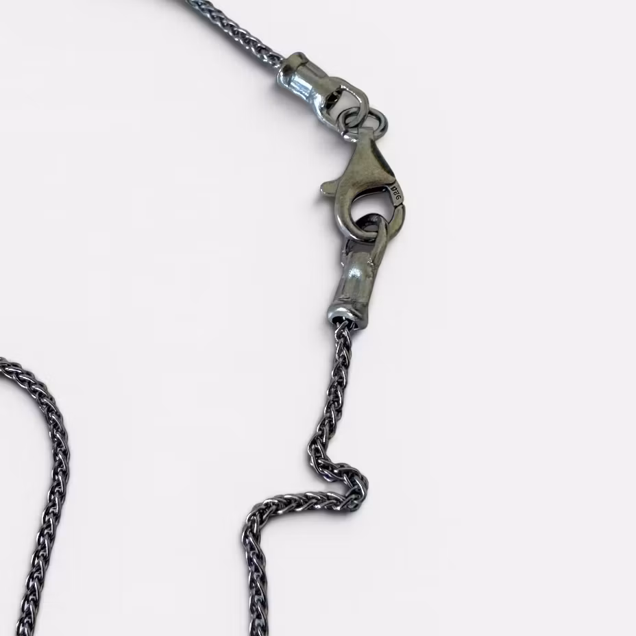 Marcella heart - Långt silverhalsband