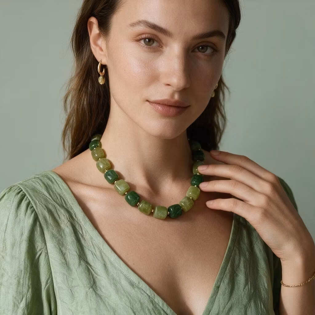 Green - Marmorerat halsband