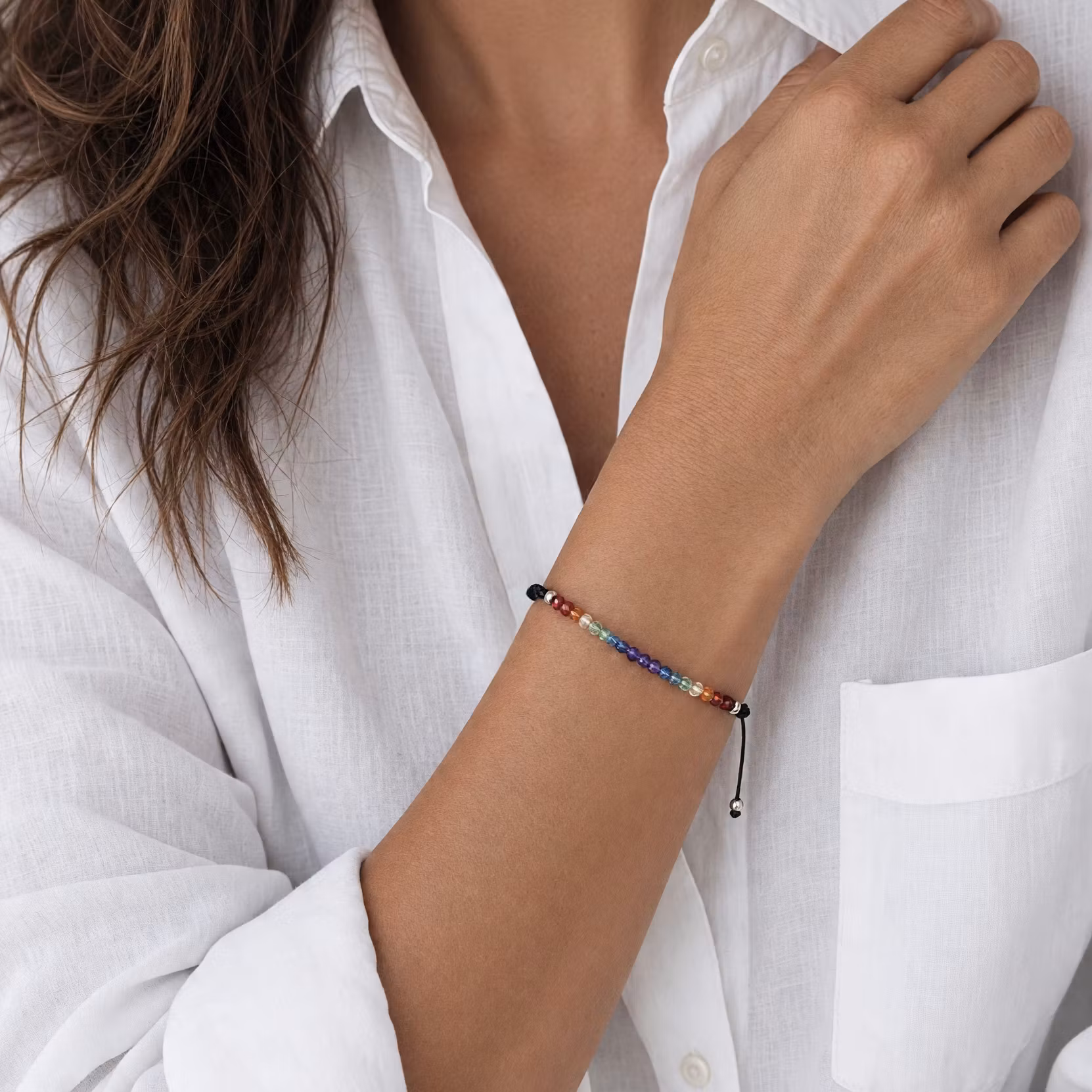 Aurora - Armband med 7 äkta stenar