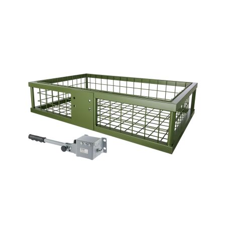 EUROHUNT lakattu tavarakori vihreä 89x58x20cm pikakiinnityksellä