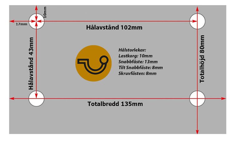 Snabbfäste med tilt för 50mm dragkula
