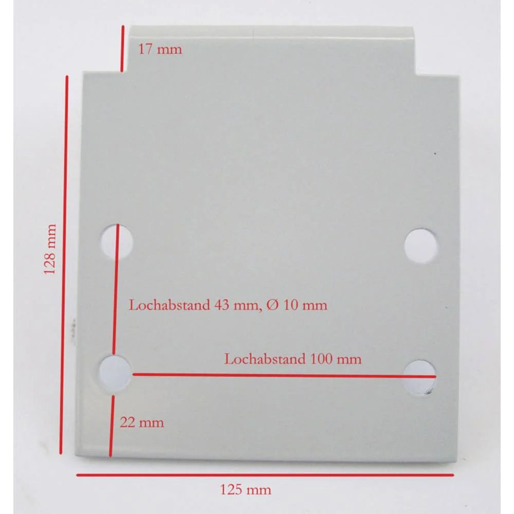 Fastgørelsesplade til hurtig fastgørelse 96x108x125mm