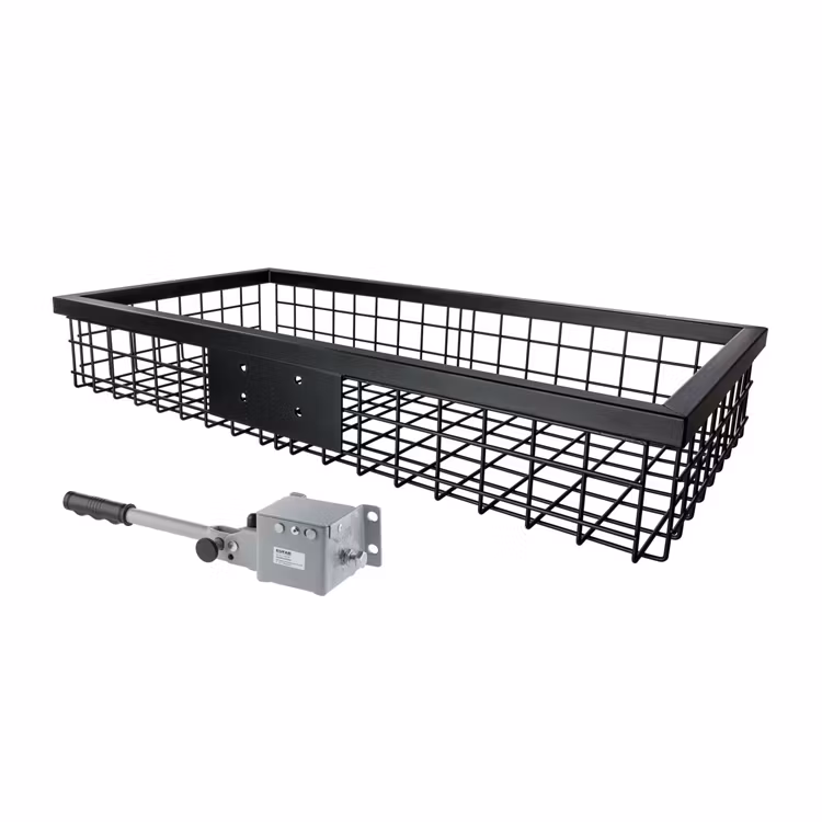 EUROHUNT lakeret varekurv sort 102x53x17cm med quick release