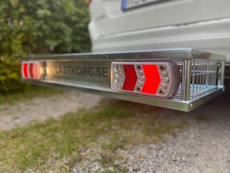 Lastkorgspaket, komplett, grå, 105x45x16 cm, inklusive snabbfäste / belysning /  reg-hållare