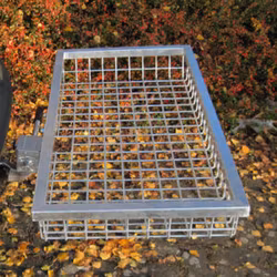 Heck-Pack Lastkorg, rostfritt, DeLuxe, 120x 60 x12,5 cm inkl snabbfäste