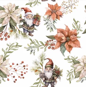 POINSETTIA AND GNOMES