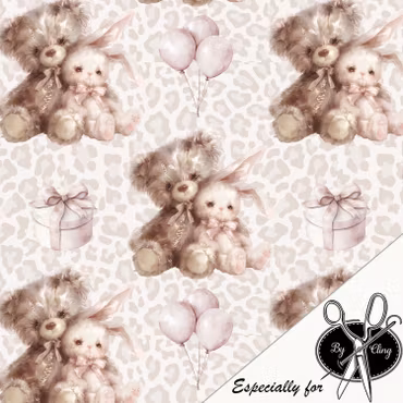 TEDDY WITH BUNNY PINK