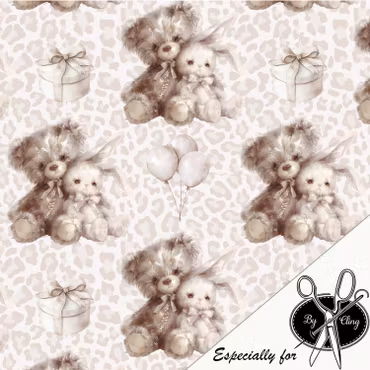 TEDDY WITH BUNNY BEIGE
