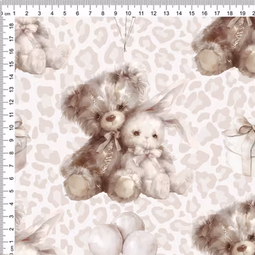 TEDDY WITH BUNNY BEIGE