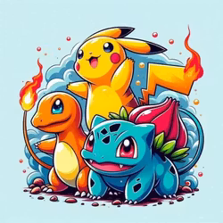 PIKACHU 3 FRIENDS PANEL FT