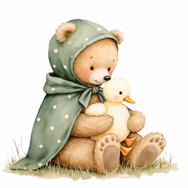 TEDDY WITH A CAPE DTF