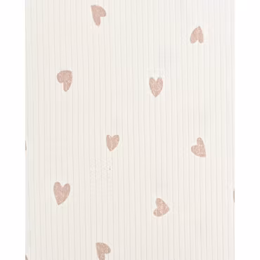 HEART DARK BEIGE RIB JERSEY