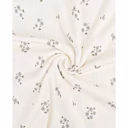 FLOWER OLDGREEN RIB JERSEY