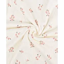 FLOWER PINK RIB JERSEY