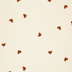 EMBROIDERY HEARTS MUSLIN