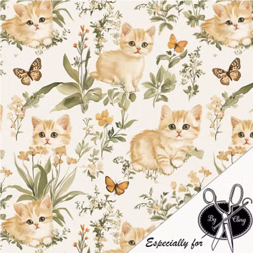 KITTEN AND BUTTERFLY