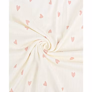 HEART PINK RIB JERSEY