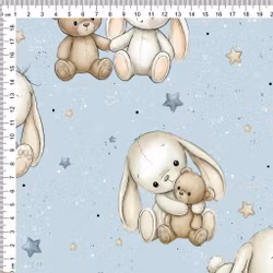 BUNNY AND TEDDY BLUE