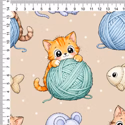 KITTEN WITH YARN