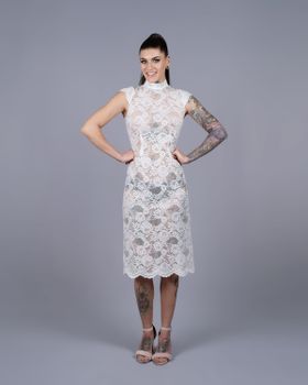 Camellia Dress vit