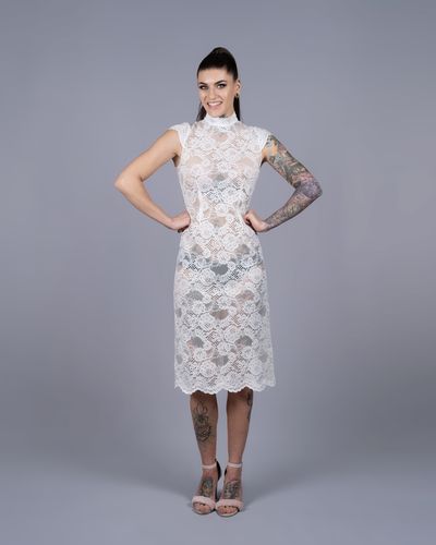 Camellia Dress vit
