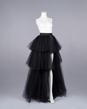Dahlia Skirt svart/vit med slits