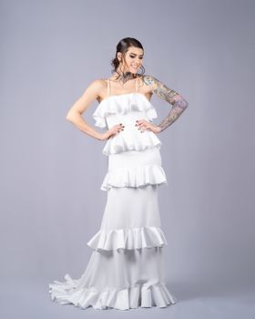 Zante Dress med volangskärp