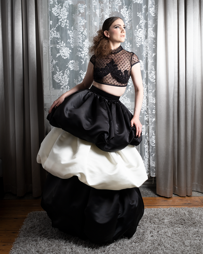 Gossip Skirt svart/vit