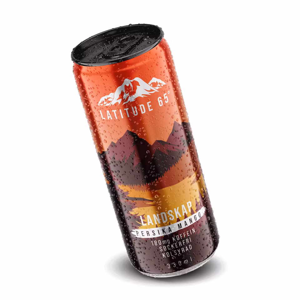 Boisson énergisante Latitude 65 Lappland, mûre des marais/rhubarbe - 330 ml