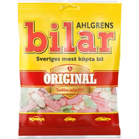 Ahlgrens bilar original, 160 grams (Swedish foam candy cars).
