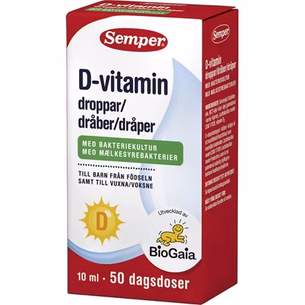 Semper Vitamin D Tropfen, für Babys und Kinder, Lactobacillus reuteri 0 Monate - 10 ml