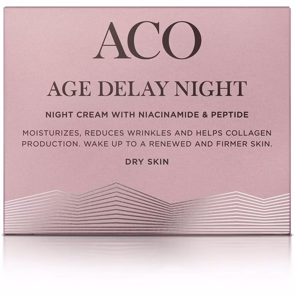 ACO Face Age Delay, Peau Sèche, Crème de Nuit Anti-Âge - 50 ml