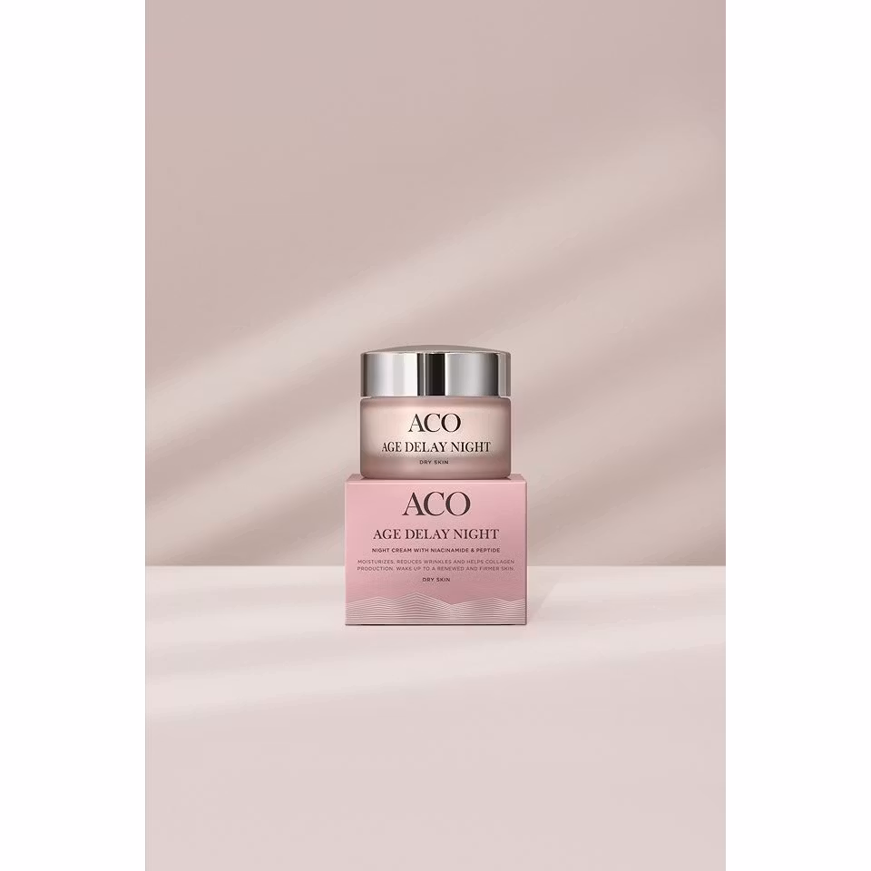 ACO Face Age Delay, Peau Sèche, Crème de Nuit Anti-Âge - 50 ml