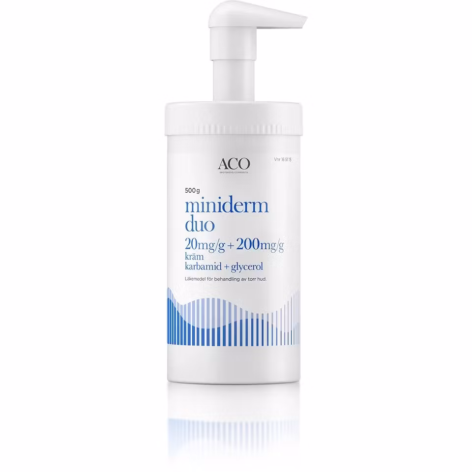 ACO Miniderm Duo, Crème adoucissante, 2% Urée + 20% Glycérol - 500 grammes