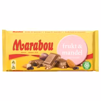 Marabou Fruits and almond - 185 grams