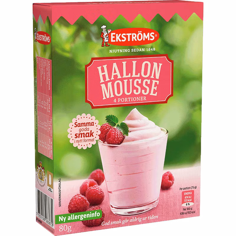 Mélange de mousse aux framboises Ekströms - 80 grammes