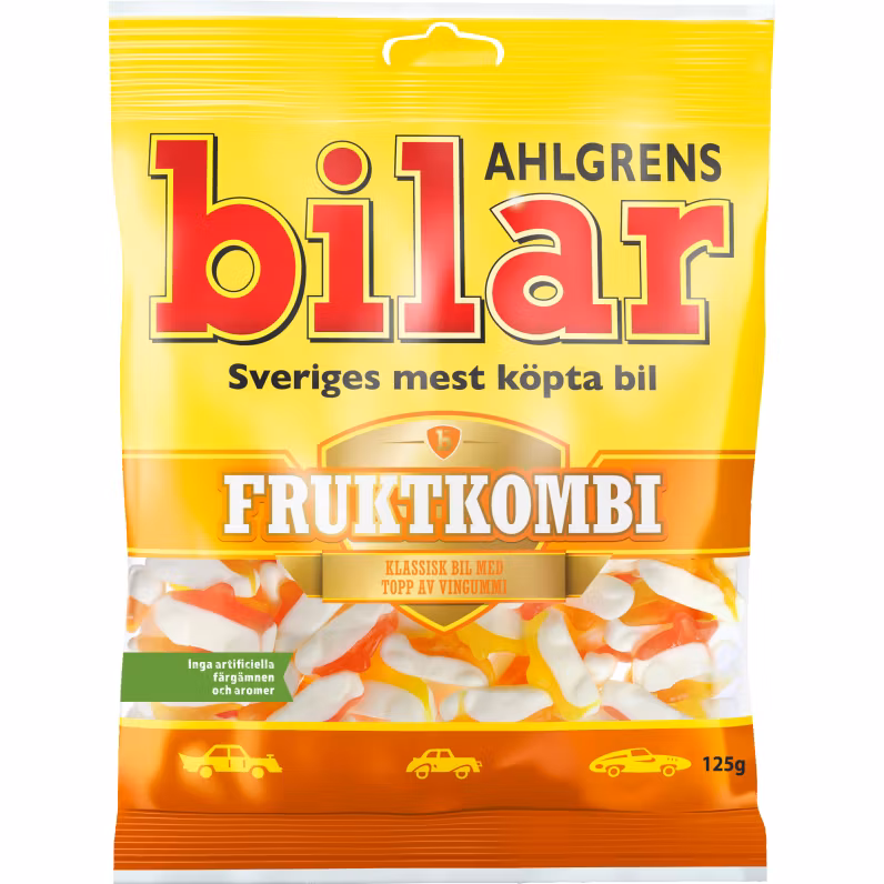 Ahlgrens Bilar Fruktkombi - 125 grammi