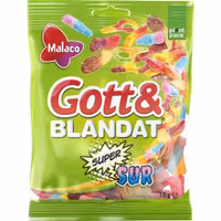 Malaco Gott & Blandat Super Sour - 170 grams