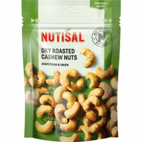 Nutisal Dry Roasted Cashews Sourcream & Onion - 140 grams