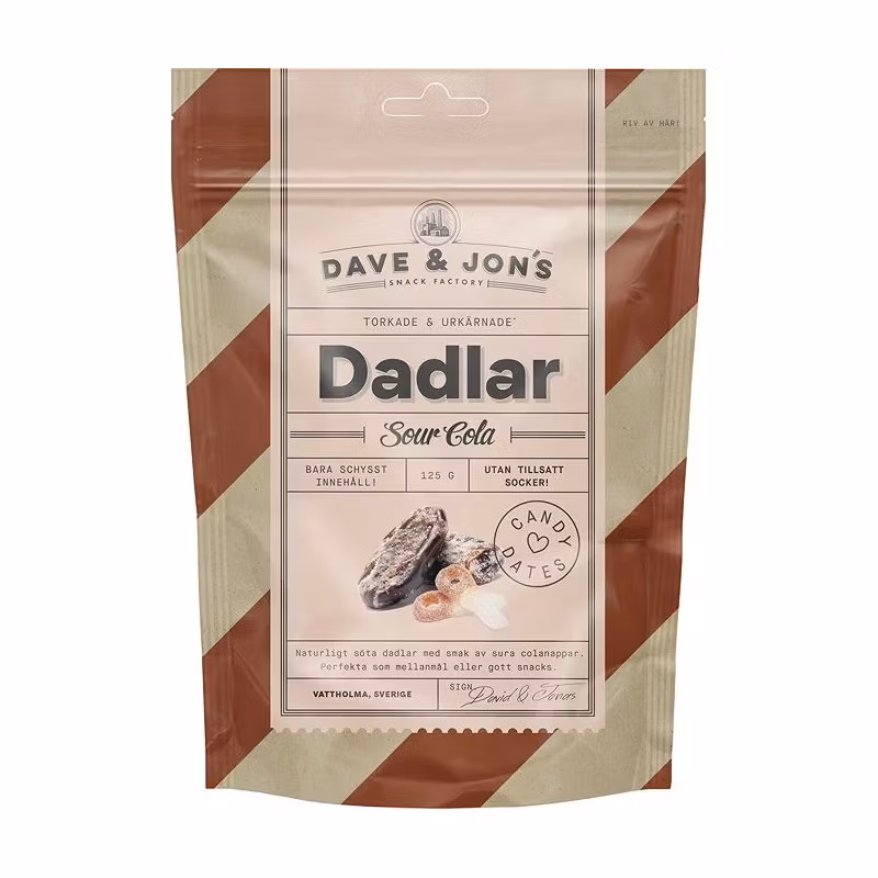 Davev & Jon's “Candy Dates" With Sour Cola - 125 grams