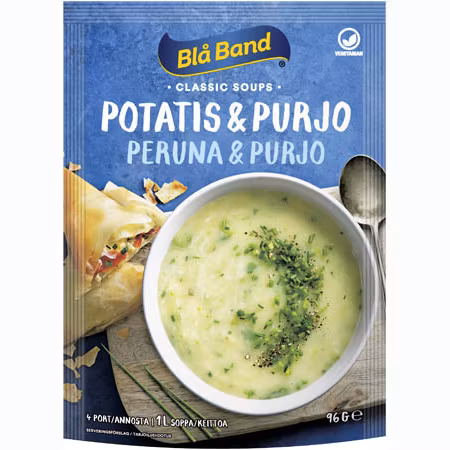 Soupe de pommes de terre et de poireaux Blå Band - 96 grammes (pour 1 l)