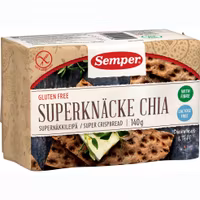 Semper Super Crispbread Chia - 140 grams