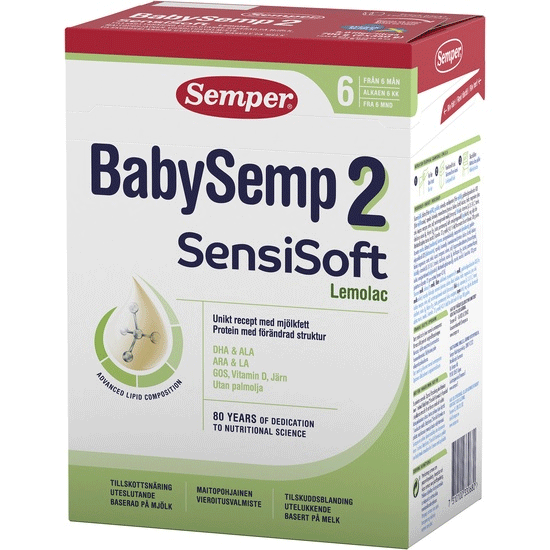Semper BabySemp 2 SensiSoft Lemolac 6 mois - 700 grammes