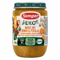 Semper Organic Carrots, Beef Beans & Parsley 6 months - 190 grams