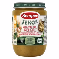 Semper Organic Oats, Salmon & Peas 6 months - 190 grams