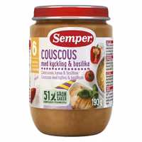 Semper Couscous With Chicken & Basil 6 months - 190 grams