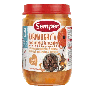 Semper Farmers Stew With Beef And Root Vegetables 8 months - 190 grams