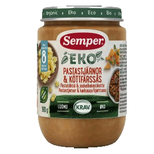 Pâtes bio Semper Étoiles et Bolognese 8 mois - 190 grammes
